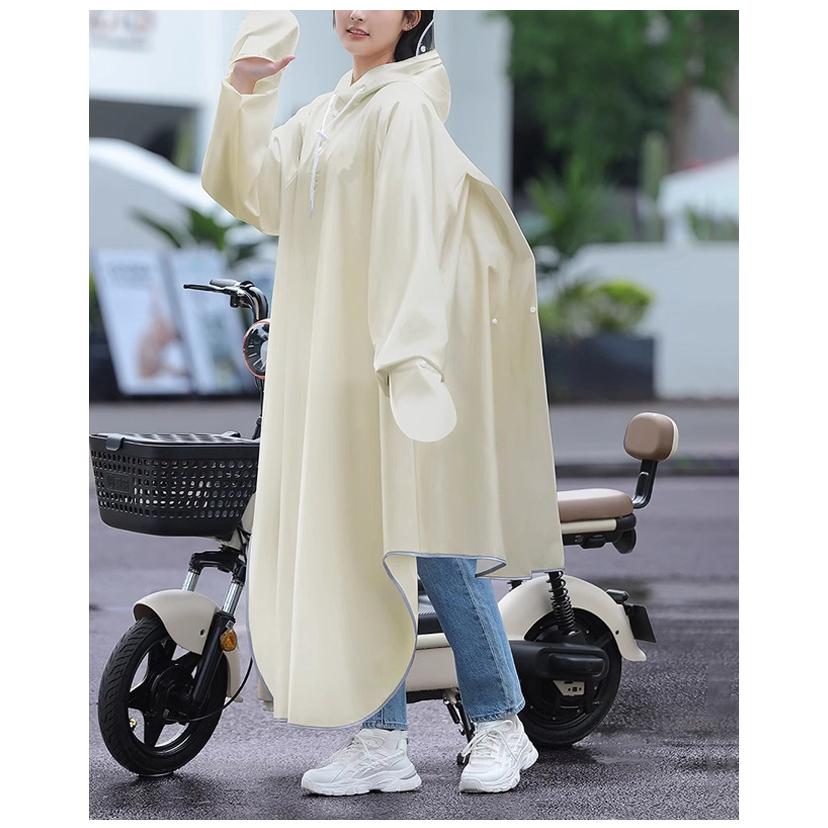 【新作10％OFF】レインコート 自転車 リュック レインポンチョ 二重ツバ 反射テープ アウトドア 防災 バイク フェスレインコート ロング丈 通学 通勤 爆買 | ブランド登録なし | 06
