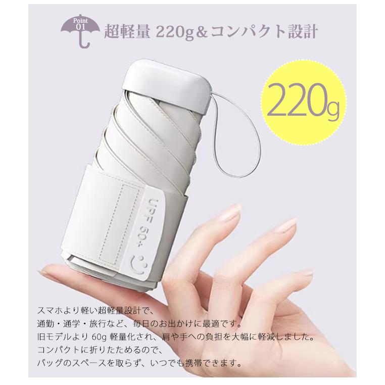【200円OFF】日傘 折りたたみ 遮光 晴雨兼用 超軽量 ミニ コンパクト 雨傘 薄型 持ち運び 通勤 通学 日焼け対策 梅雨 母の日 プレゼント 爆買 | ブランド登録なし | 02