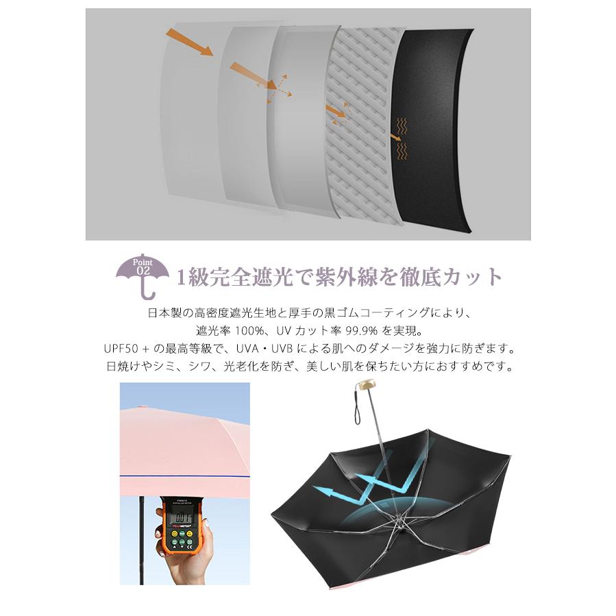【200円OFF】日傘 折りたたみ 遮光 晴雨兼用 超軽量 ミニ コンパクト 雨傘 薄型 持ち運び 通勤 通学 日焼け対策 梅雨 母の日 プレゼント 爆買 | ブランド登録なし | 03