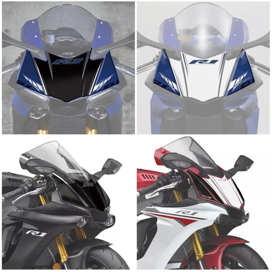 フロントフェアリングモーター番号ボード3DゲルヤマハYZF R1 R1M R1 M 2015 2016 2017 2018 2019新反射ステッカー｜gsm｜13