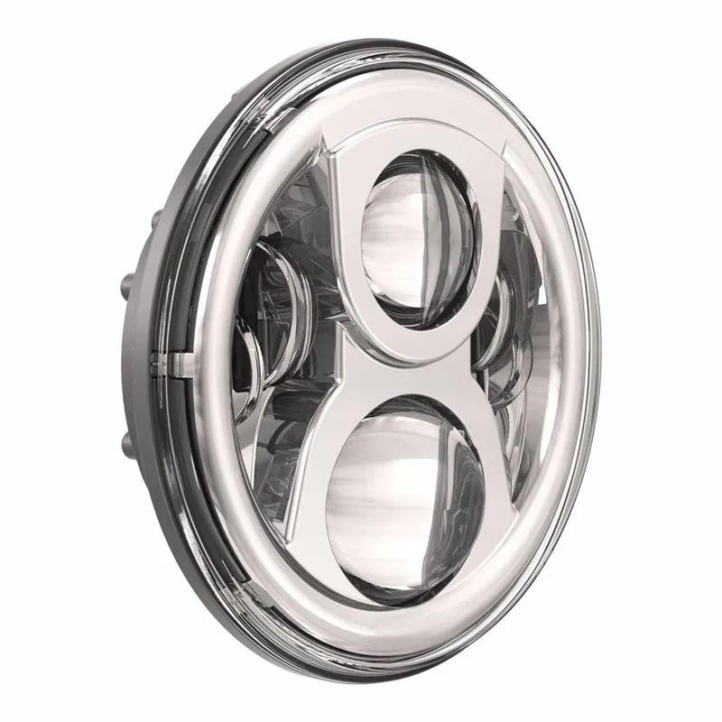 並行輸入品 6 LED 60ワット7インチ MOTO LEDヘッドライト4インチ通過ライトハーレーソフテイルFLSTC FLSTF FLS FLD 7インチ + 2 × 4.5インチ_1