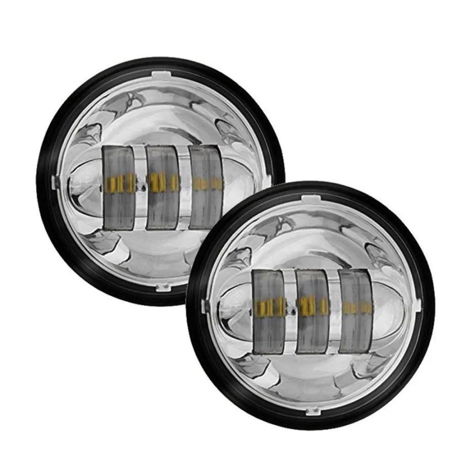 並行輸入品 6 LED 60ワット7インチ MOTO LEDヘッドライト4インチ通過ライトハーレーソフテイルFLSTC FLSTF FLS FLD 7インチ + 2 × 4.5インチ_2