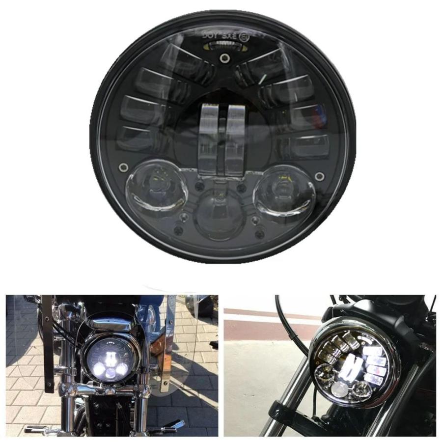 並行輸入品 ハーレースポーツスター適応LEDヘッドライト5 3 4インチモデル適応5.75インチ ラウンドLEDヘッドライト_1
