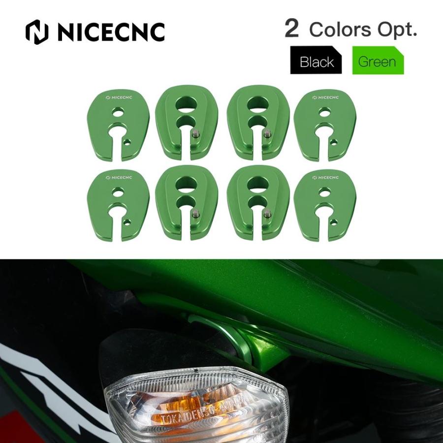 4PCS FRONT REAR BLINKER STALK ELIMINATION KIT ADAPTER PLATE カワサキ KLR650