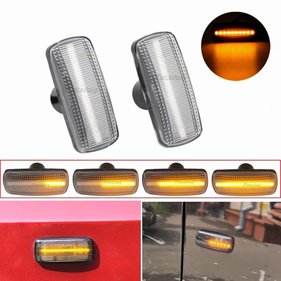 ダイナミックLEDカーブライトマーカー シグナルライト ムーンフュージョンMK49 グランドチェロキー リバティ KK 愛国心シェルター 2個 231206V01583GSMストア