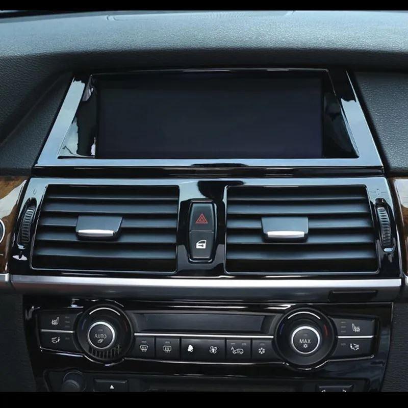 セールの激安通販 BMW X5 X6 E70 E71 2008-2014 LHD用カスタム ステンレス インテリアキット 装飾アクセサリー 黒