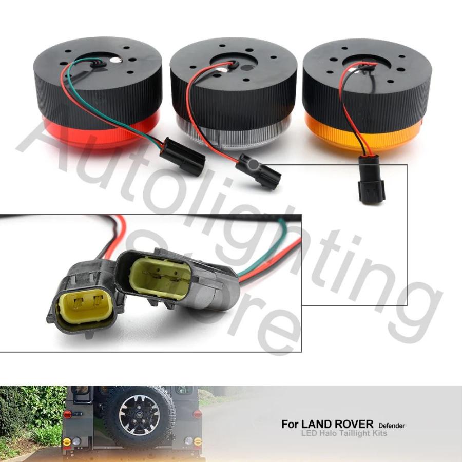 並行輸入品 LEDテールライト リアライト サイドライト リアライト 73mm 95mm ランドローバーdefender 90 110 130 19952006_2
