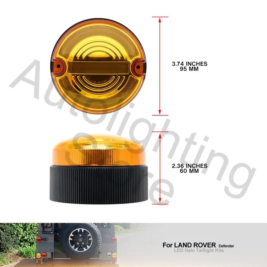 並行輸入品 LEDテールライト リアライト サイドライト リアライト 73mm 95mm ランドローバーdefender 90 110 130 19952006_3