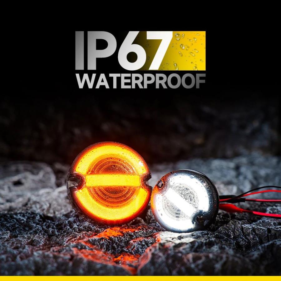 並行輸入品 LEDテールライト リアライト サイドライト リアライト 73mm 95mm ランドローバーdefender 90 110 130 19952006_4