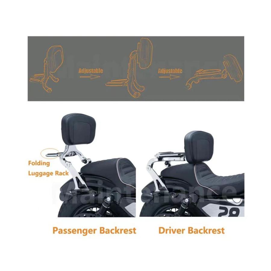 並行輸入品 ハーレーソフテイル スリム FLS FLSS デラックス FLSTN ヘリテージ FLSTC 2001-2017用バイク助手席_3