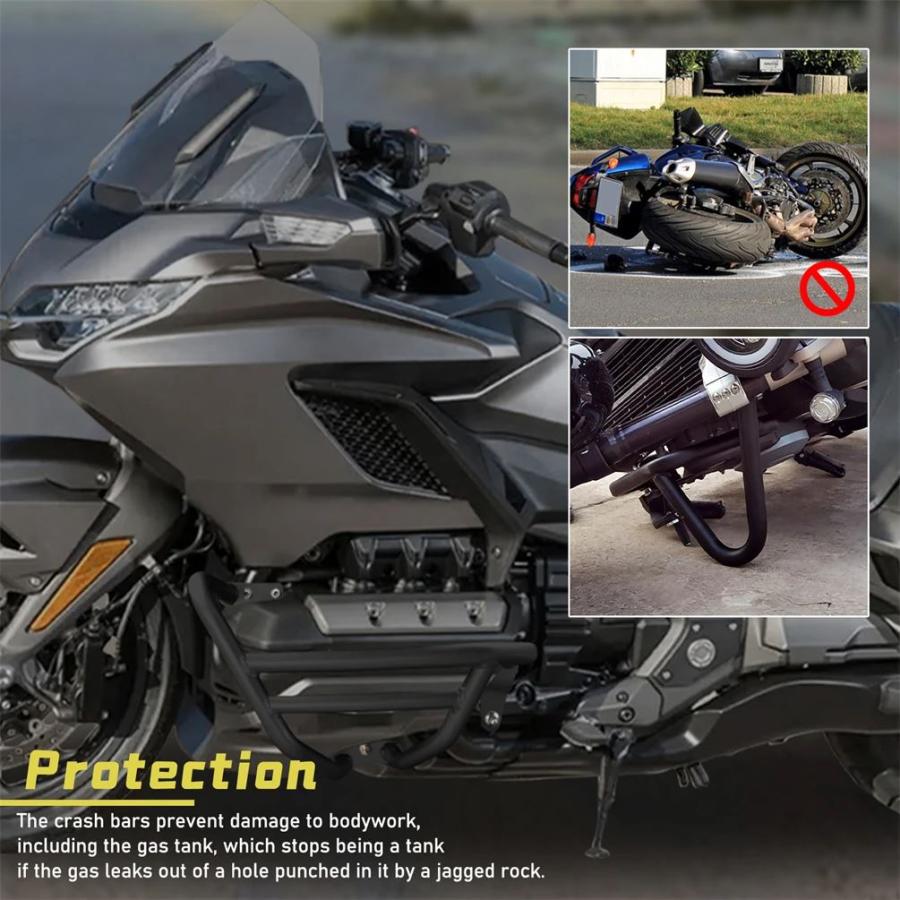 並行輸入品 ホンダゴールドウィング GL1800 2018-2023エンジンガードハイウェイバーバイクフレーム保護バンパーゴールドウィングアクセサリー用_1