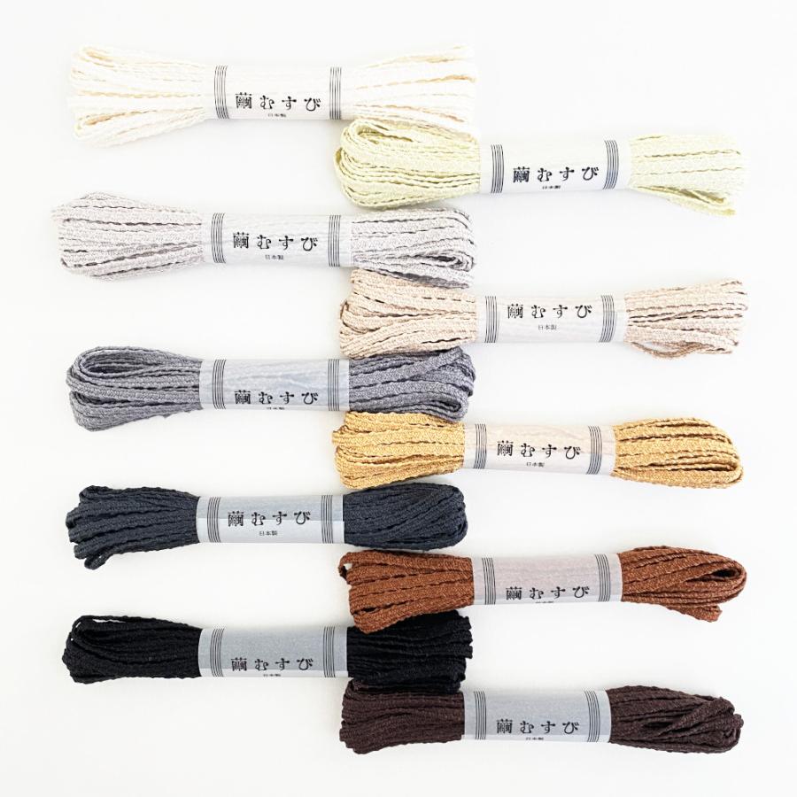 繭むすび】絹紐 太(平) 約5mm×5m シルク100％ 日本製 組紐 掛け紐