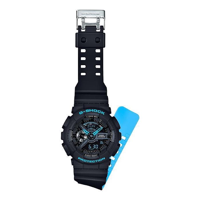 Gショック　カシオ　GA-110LN-1AJF レイヤード・ネオンカラー腕時計 G-SHOCK メンズ(黒色〈ブラック〉)｜gst｜02