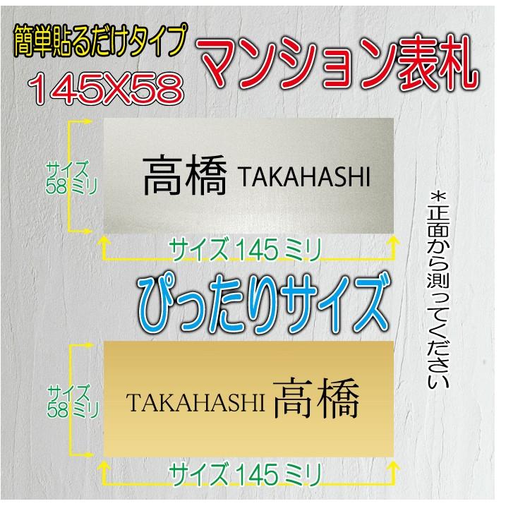 マンション 団地 集合住宅用表札 アクリルプレート ジャストサイズBタイプ2列 145X58mm r2002b | 