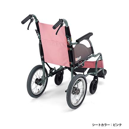 ピンク　介助用車椅子 MiKi CRT-2 軽量 コンパクト 車椅子 ミキ MiKi CRTシリーズ カルッタ 標準 介助型 CRT-2 : G style
