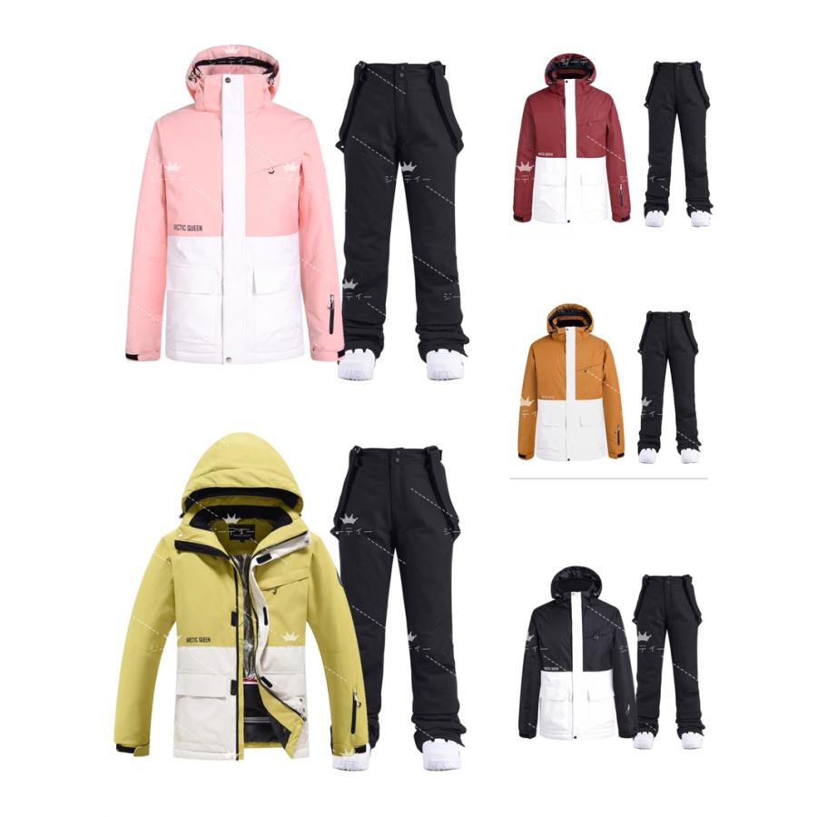 スキーウェア レディース スノーボードウェア 上下セット フード