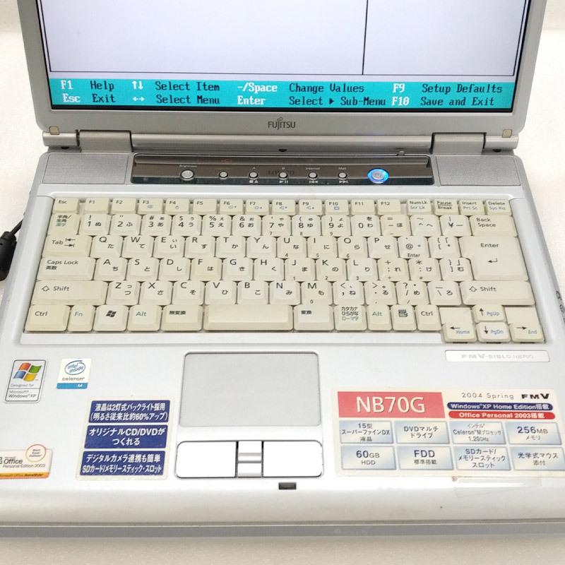 windowsXPノートパソコン　富士通FMV　BIBLO　NB70G FMV ジャンク品 富士通 FMV-BIBLO NB70G FMVNB70G 中古ノートパソコン