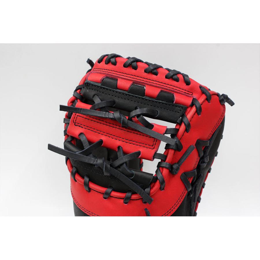 久保田スラッガー 2025  軟式 ファーストミット KSF-INB ブラック×レッド ツートンカラー M号球対応 | 久保田スラッガー | 07