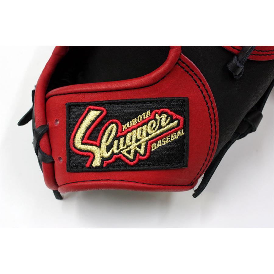 久保田スラッガー 2025  軟式 ファーストミット KSF-INB ブラック×レッド ツートンカラー M号球対応 | 久保田スラッガー | 08