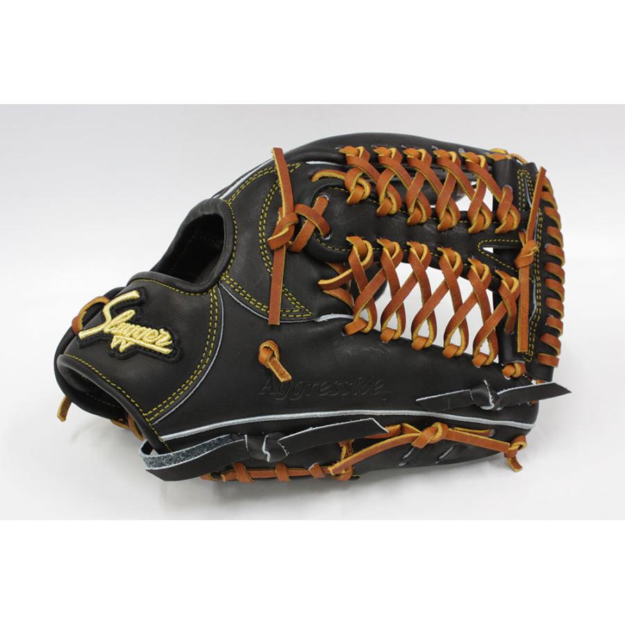 送料無料 久保田スラッガー 硬式グローブ 内野手 KSG-D1 ブラック 三遊間向け 京田モデル 高校野球対応|gtk|02