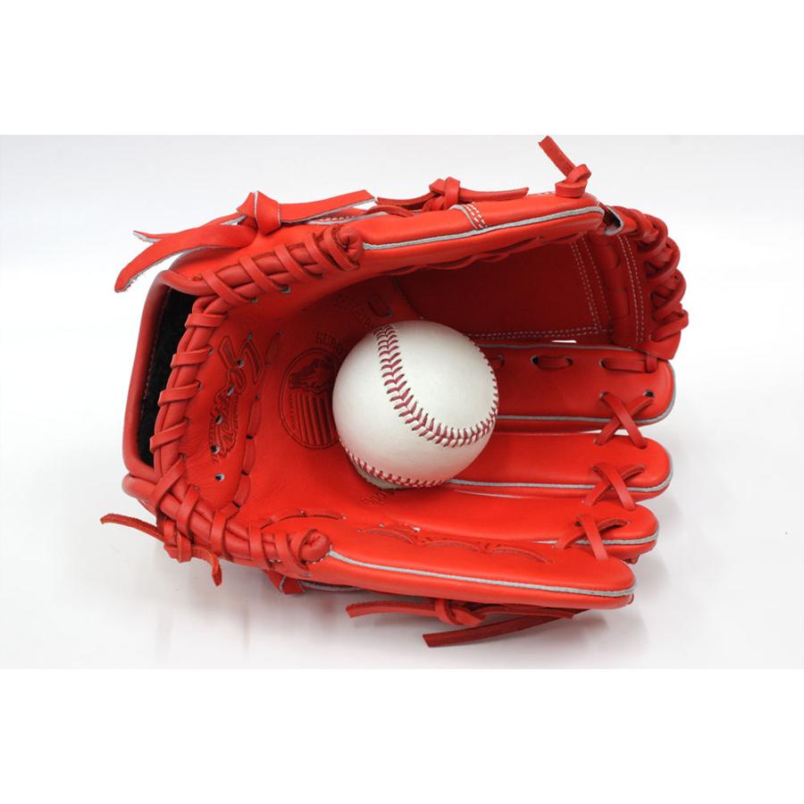 久保田スラッガー 2025  少年軟式グローブ KSN-J1P Fオレンジ ジュニア用では大きめサイズ 高学年から中学生向け J号球対応 | 久保田スラッガー | 06