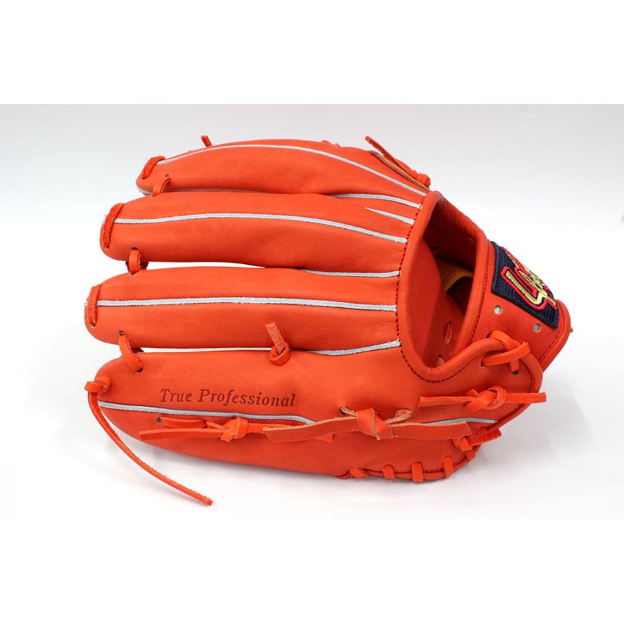 久保田スラッガー 軟式グラブ オールラウンド用 KSN-MP4 Fオレンジ ブラック 中学生向けのミドルサイズ M号球対応 野球 GTK | 久保田スラッガー | 04