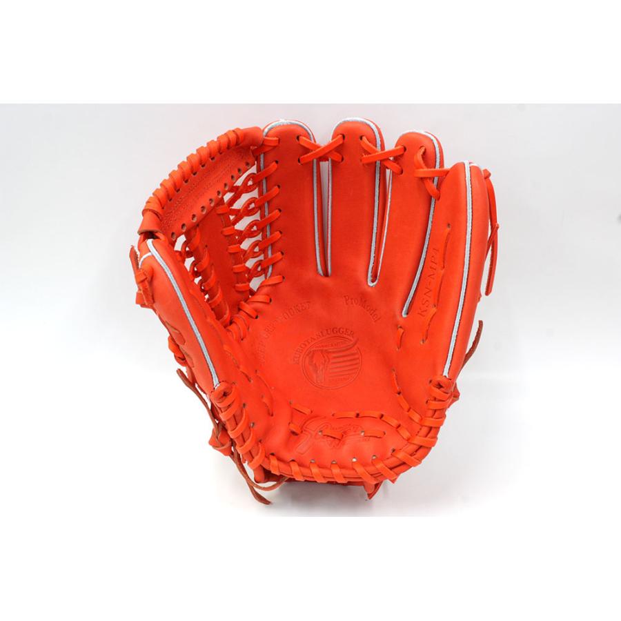 久保田スラッガー 軟式グラブ オールラウンド用 KSN-MP4 Fオレンジ ブラック 中学生向けのミドルサイズ M号球対応 野球 GTK | 久保田スラッガー | 05