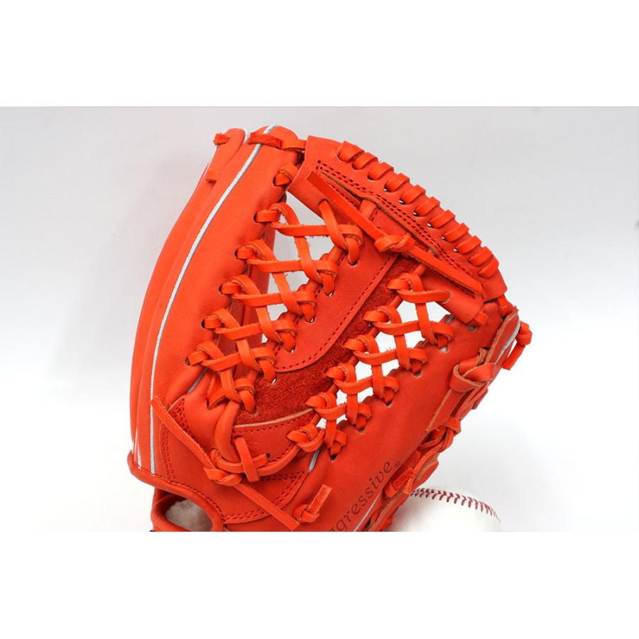 久保田スラッガー 軟式グラブ オールラウンド用 KSN-MP4 Fオレンジ ブラック 中学生向けのミドルサイズ M号球対応 野球 GTK | 久保田スラッガー | 07