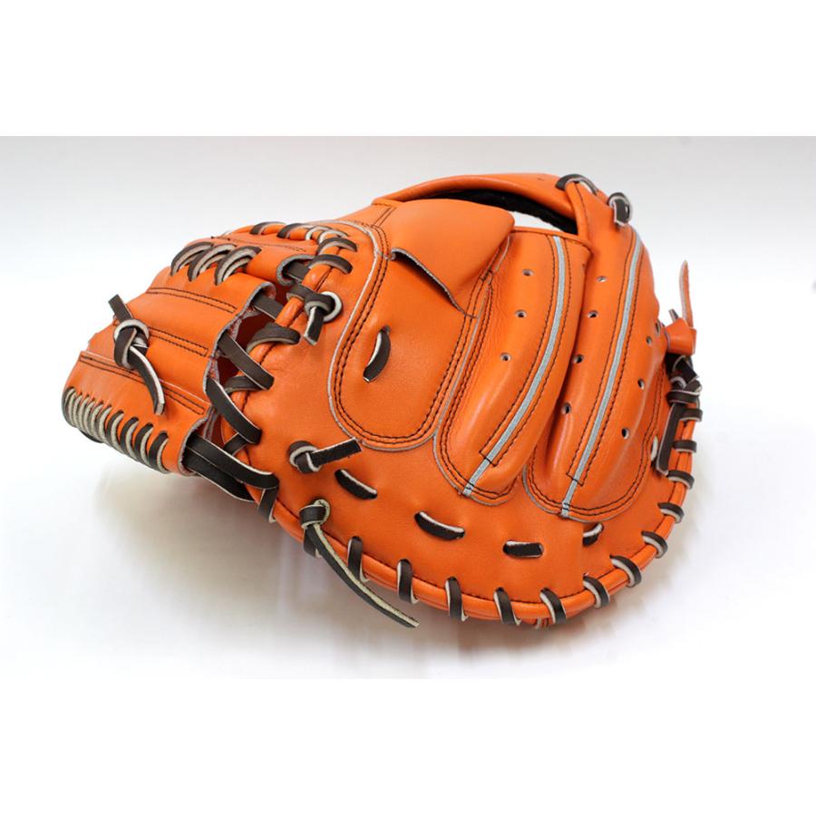 ハイゴールド 一般軟式用キャッチャーミット オレンジ×黒