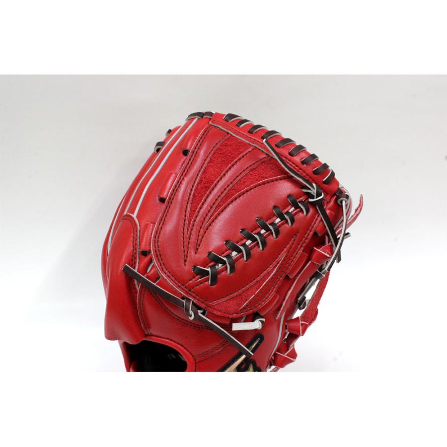 硬式野球グローブ 黒赤レザー製　ハイゴールド(元値48000円) 硬式野球グローブ 黒赤レザー製 ハイゴールド(元値48000円) 硬式