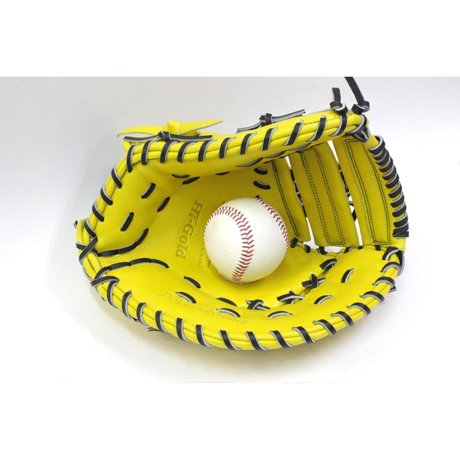 己極 ハイゴールド 軟式ファーストミット OKG-910F SRレモンイエロー