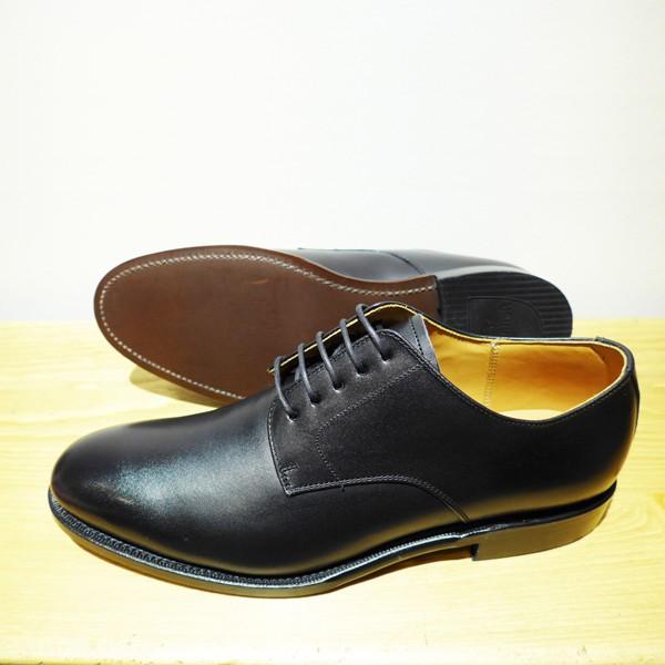 日本製グッドイヤーウエルト紳士靴 ショーンハイト 外羽根プレーントウ（SH111-4）ラバー底 黒｜gtm｜05