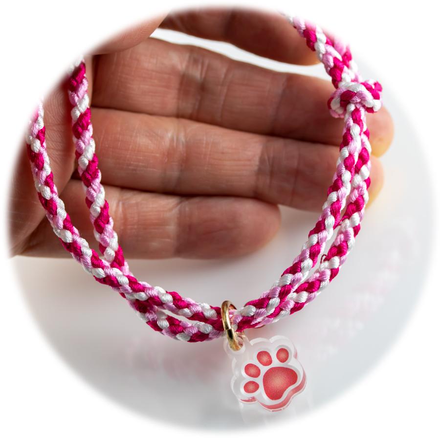 ペット お守り 首輪タイプ 10個セット 犬 猫 肉球ネームプレート付き 編み紐 交通安全 健康長寿 まとめ買い 業務用 施設 イベント_18