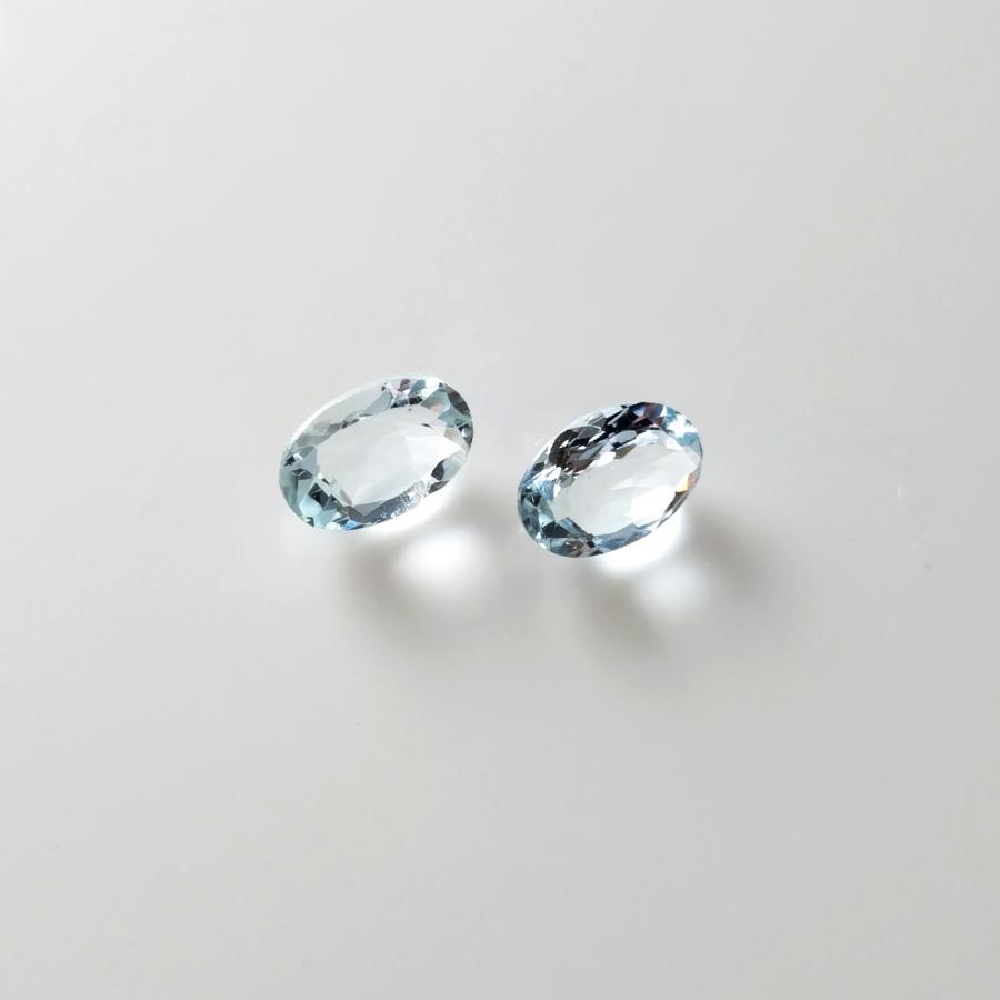 アクアマリン ナイジェリア産 ルース 7×5mm オーバル ファセットカット AAA 2粒セット 3月 誕生石 天然石 裸石 ジュエリー 7ミリ ペア |  | 10