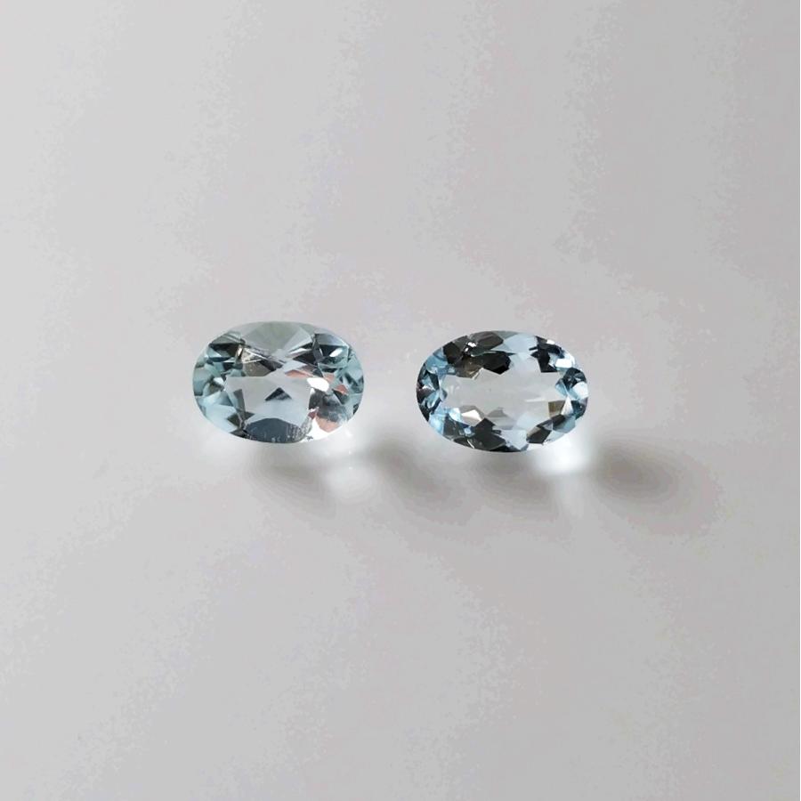 アクアマリン ナイジェリア産 ルース 7×5mm オーバル ファセットカット AAA 2粒セット 3月 誕生石 天然石 裸石 ジュエリー 7ミリ ペア |  | 09