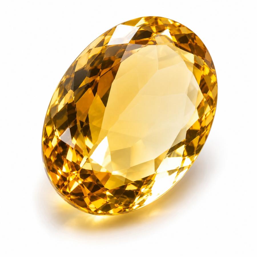 宝石質シトリン AAA ルース 14×10mm 5ct オーバルカット 天然石 金運