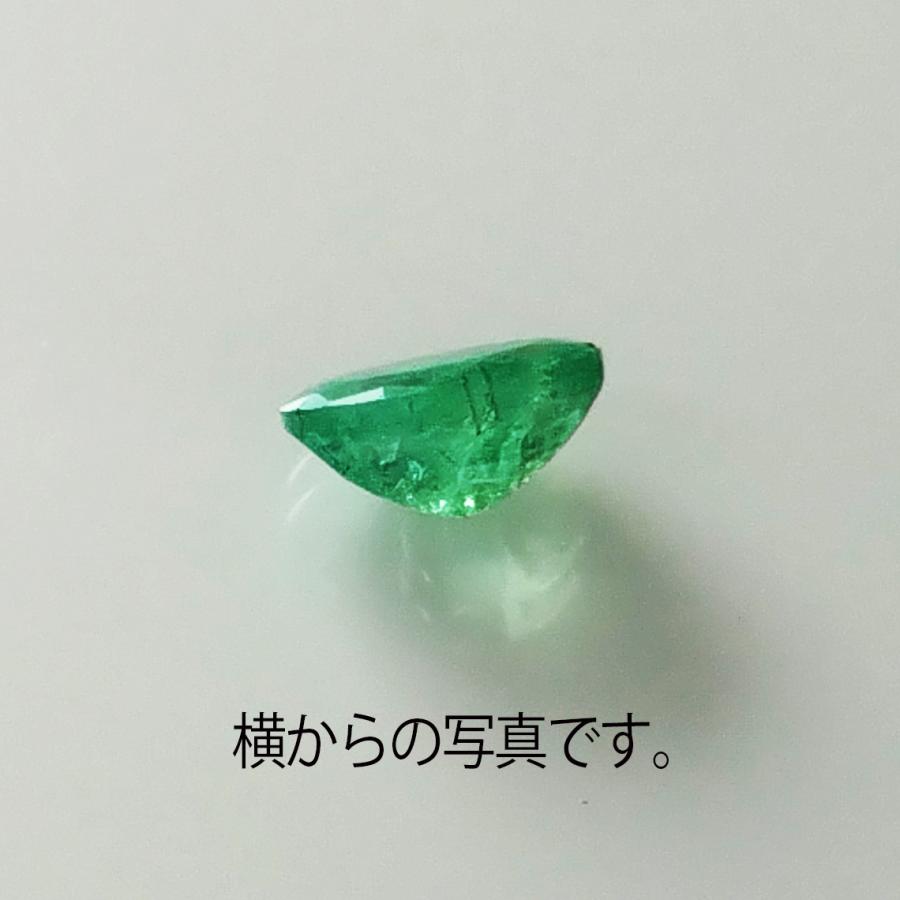 エメラルド ルース 天然石 AA++ オーバルカット 約6×4mm 約0.44ct ブラジル産 宝石質 穴なし 裸石 5月誕生石 アクセサリーパーツ ハンドメイドの画像