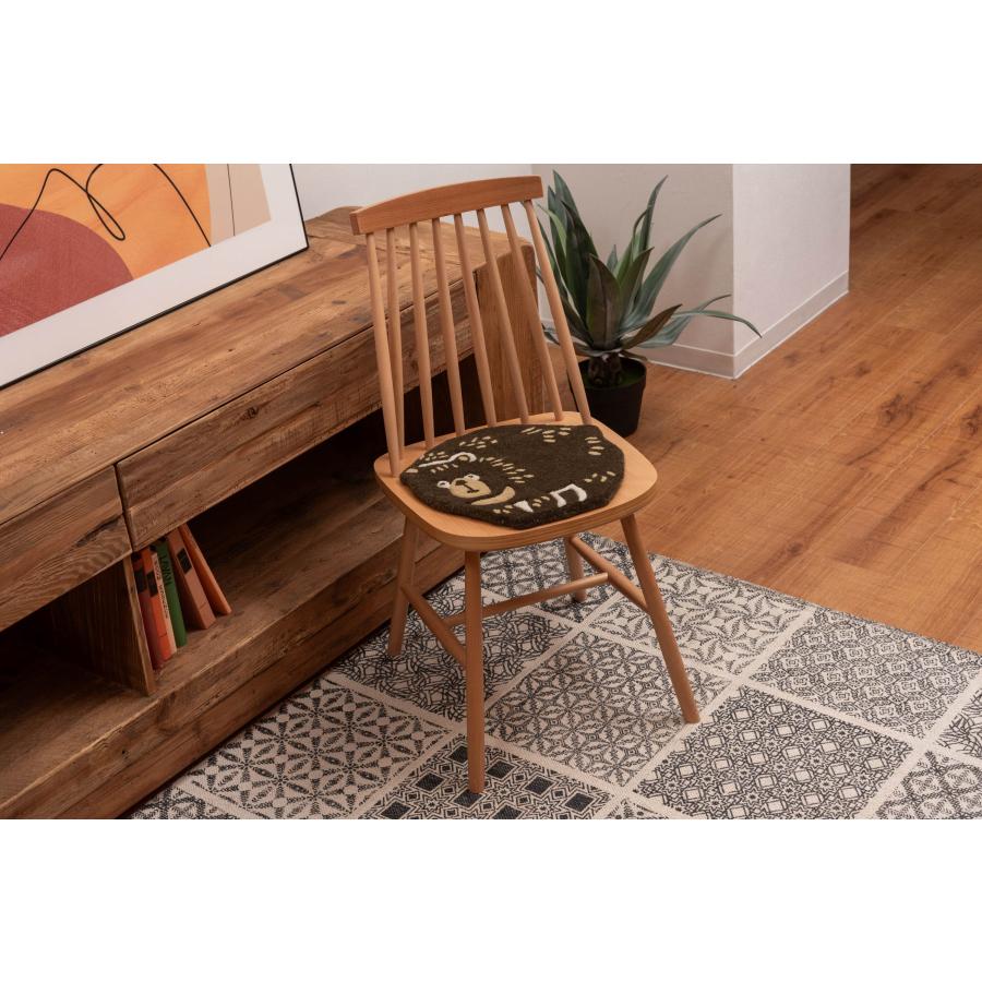 アニマルシートクッション 動物デザイン （ねこ・ふくろう・ひつじ・くま） ウール コットン チェア ベンチ 椅子 イス キャラクター かわいい おしゃれ |  | 20