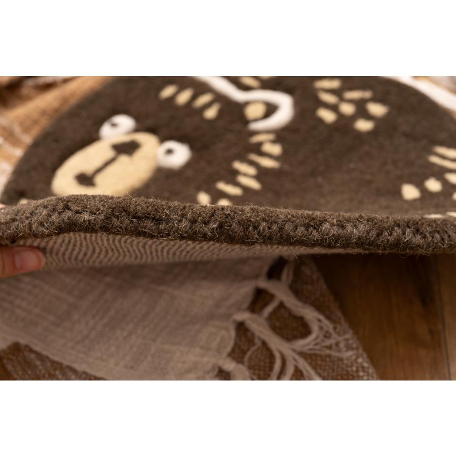 アニマルシートクッション 動物デザイン （ねこ・ふくろう・ひつじ・くま） ウール コットン チェア ベンチ 椅子 イス キャラクター かわいい おしゃれ |  | 22