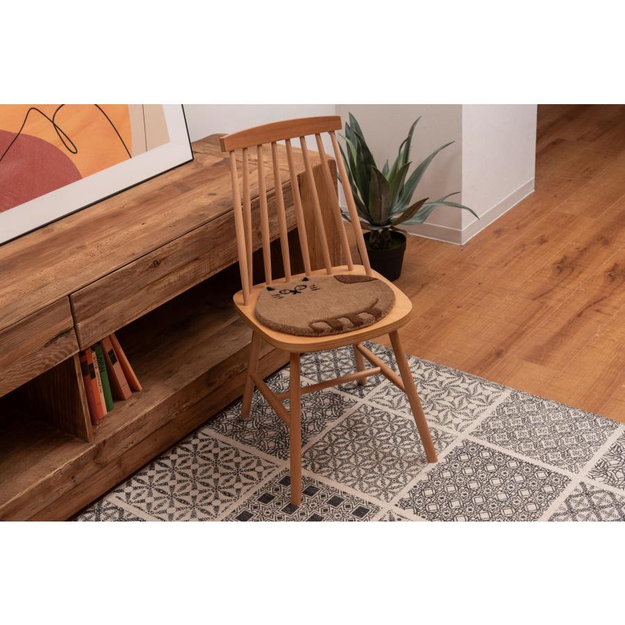 アニマルシートクッション 動物デザイン （ねこ・ふくろう・ひつじ・くま） ウール コットン チェア ベンチ 椅子 イス キャラクター かわいい おしゃれ |  | 05