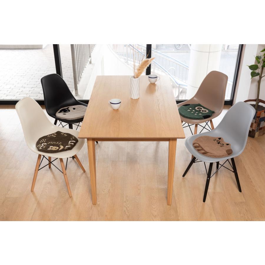 アニマルシートクッション 動物デザイン （ねこ・ふくろう・ひつじ・くま） ウール コットン チェア ベンチ 椅子 イス キャラクター かわいい おしゃれ |  | 06