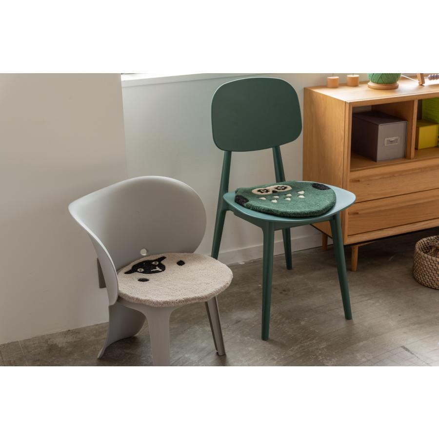 アニマルシートクッション 動物デザイン （ねこ・ふくろう・ひつじ・くま） ウール コットン チェア ベンチ 椅子 イス キャラクター かわいい おしゃれ |  | 13