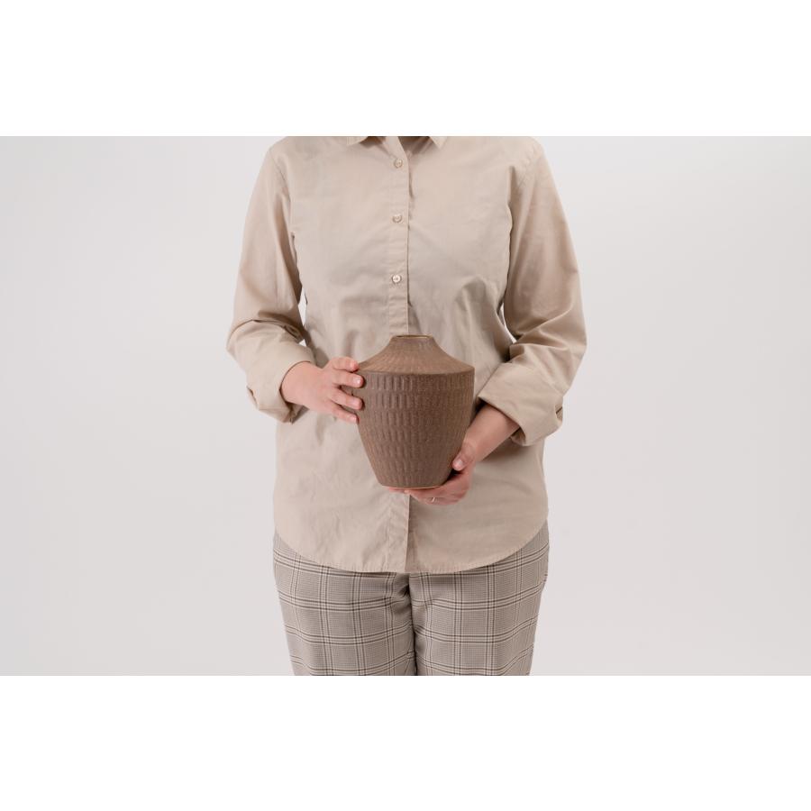 花瓶 花びん フラワーベース 素焼き風 陶器 和モダン ガーリー