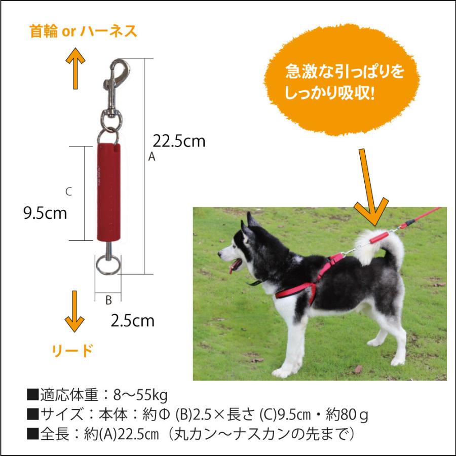 犬用リード便利グッズ リードメート LEAD MATE 衝撃吸収バネ リード 首輪 犬 お散歩ツール｜gtsc｜03