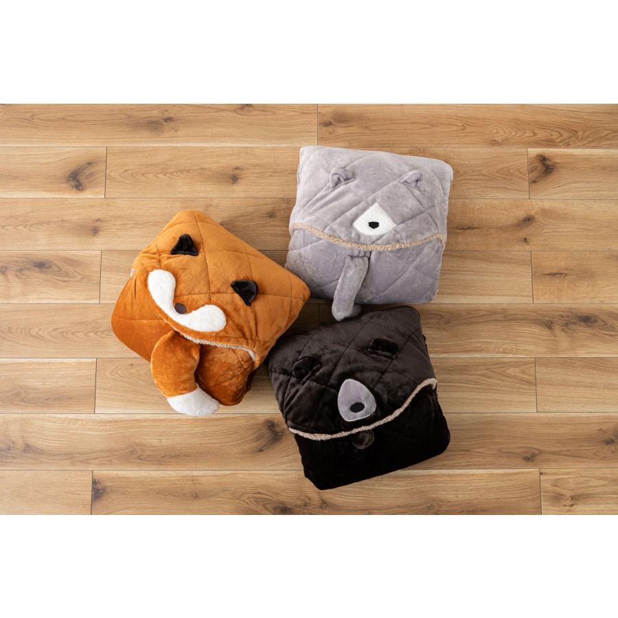 アニマル サンドクッション 大判 90×120cm フランネル 裏ボア クッション おしゃれ かわいい ブランケット ひざ掛け お昼寝 ごろ寝 ラグ こたつ 座椅子 |  | 05