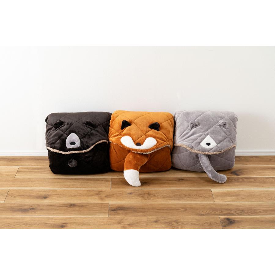 アニマル サンドクッション 大判 90×120cm フランネル 裏ボア クッション おしゃれ かわいい ブランケット ひざ掛け お昼寝 ごろ寝 ラグ こたつ 座椅子 |  | 06