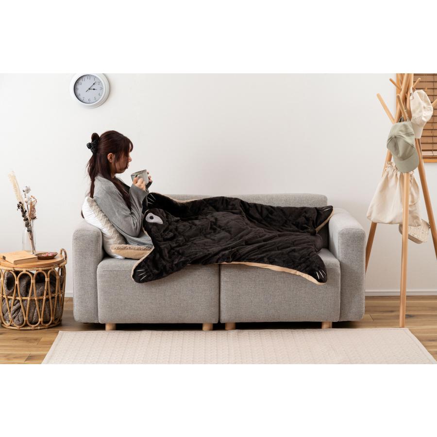 アニマル サンドクッション 大判 90×120cm フランネル 裏ボア クッション おしゃれ かわいい ブランケット ひざ掛け お昼寝 ごろ寝 ラグ こたつ 座椅子 |  | 11
