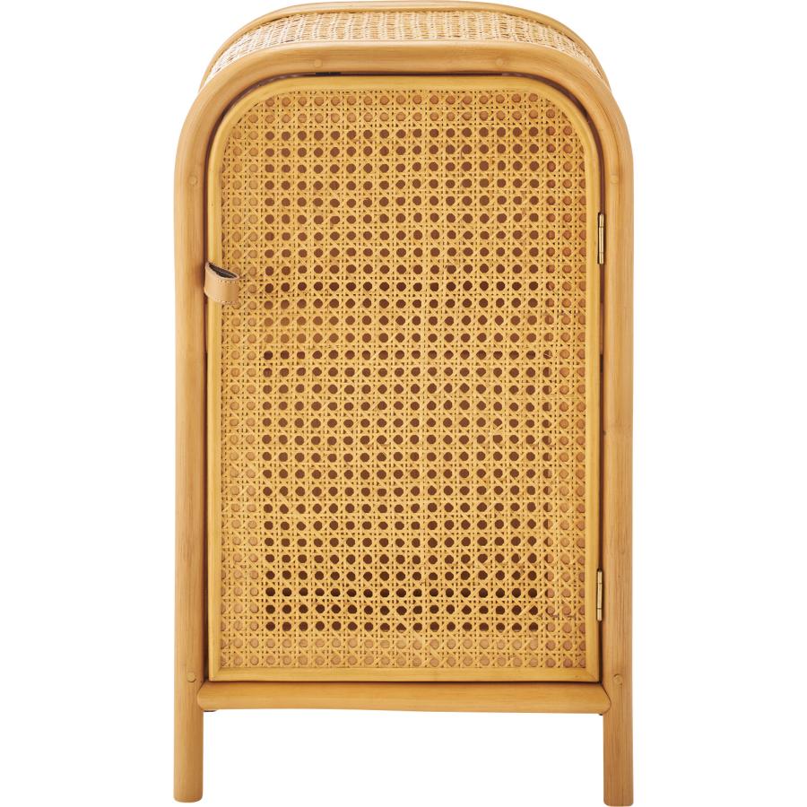 ラタン ミニキャビネット チェスト 小さめ かわいい 扉付き 2段 本棚 ベッドサイド 寝室 コンパクト 韓国インテリア ナチュラル おしゃれ |  | 03