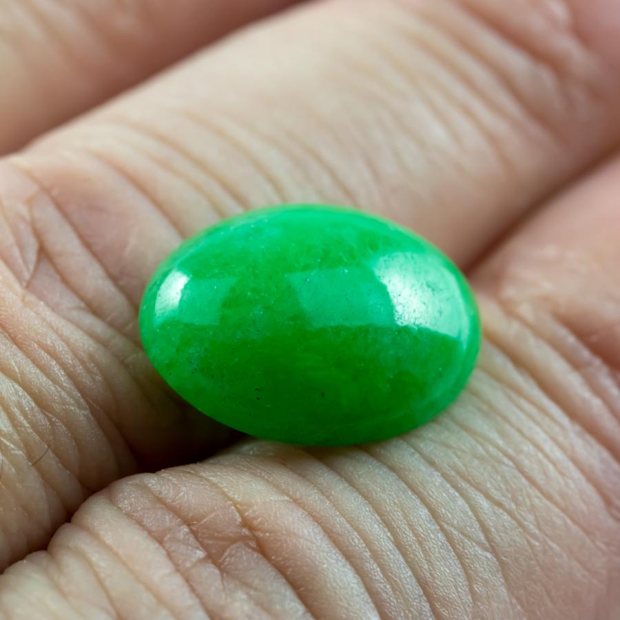 翡翠 ルース 天然石 ジェイダイト カボションカット 16×12.5mm 9.420ct