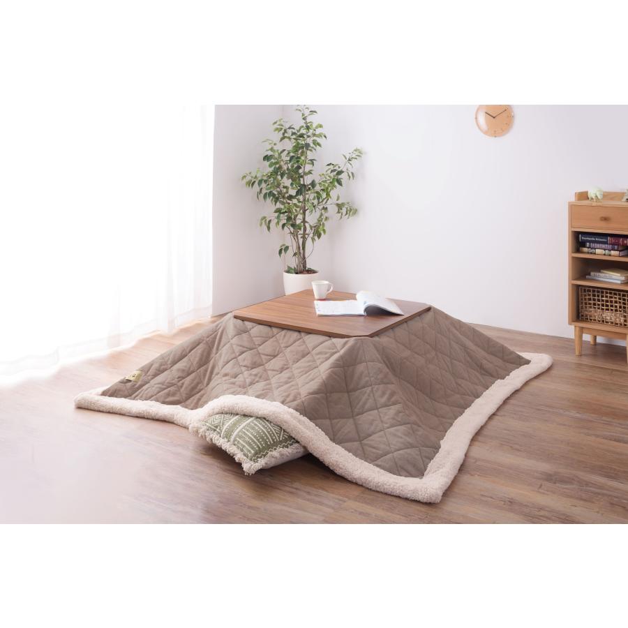 薄掛こたつ布団 正方形 ツイード シープボア 裏面フリース コタツ布団 こたつ掛け布団 シンプル おしゃれ 冬 |  | 09